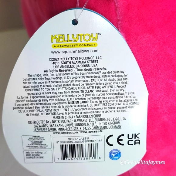 🎁 GAVE AS RAFFLE PRIZE ✨️ LIZETTE 🦄 Pink Rainbow Caticorn 2021 Squishmallow - Picture 6 of 8